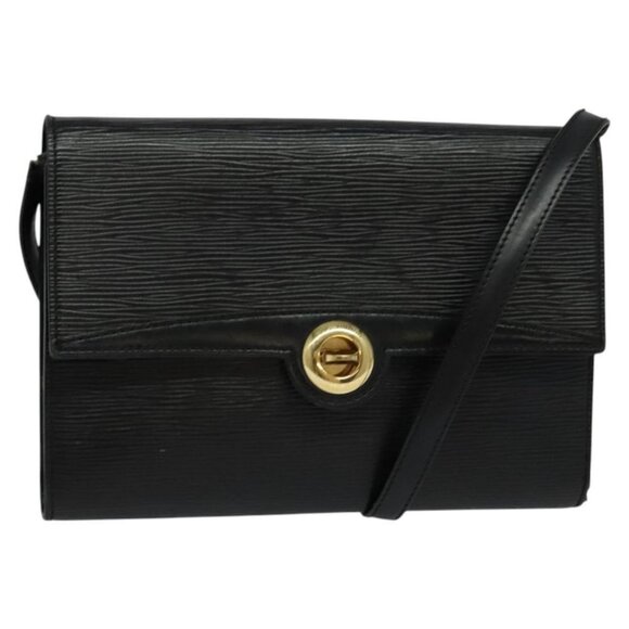 Authentic LOUIS VUITTON Epi Pochette Arche Shoulder Bag Black Noir M52572 LV